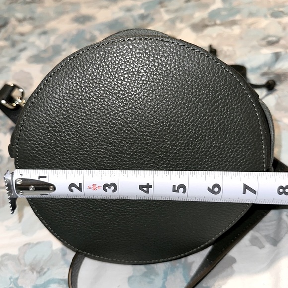 Lia Numa Bags Lia Numa Genuine Italian Woven Pebble Leather Military Green Drawstring Top